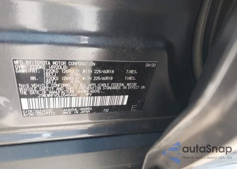 2020 Toyota Rav4 Hybrid Xse из США, поврежденный, VIN JTMEWRFV0LD546466